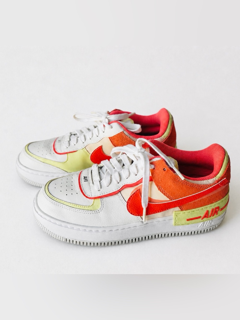 Nike Air Force 1 Shadow White Magic Ember Lime Women’s 9.5 EUC
